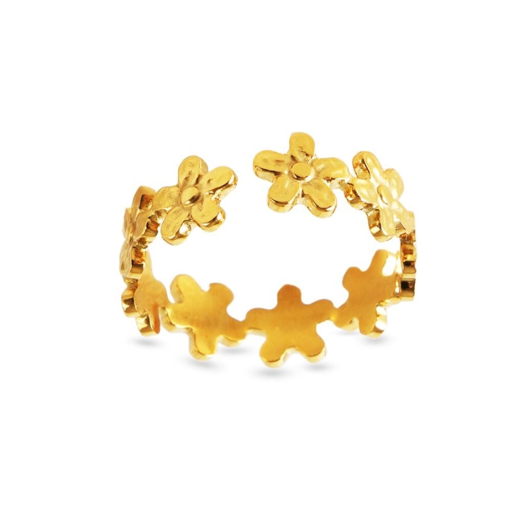 AFRA JEW Daisy Ring | Rose Gold Stainless Steel | Floral Design | Elegant Women’s Jewellery AFJ19004R
