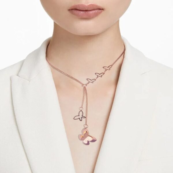 AFRA JEW Titania Necklace | Rose Gold Stainless Steel | Royal Statement Design | AFJ50001N - Image 2