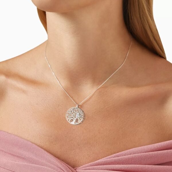 AFRA JEW TREE SILVER STAINLESS STEEL NECKLACE - Image 2