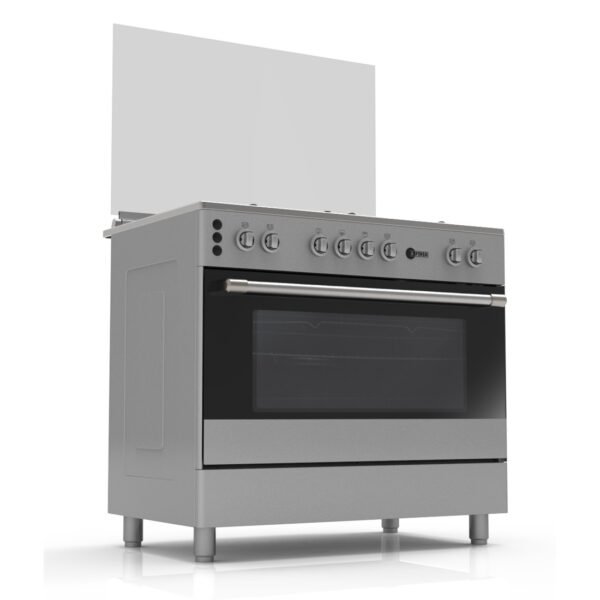 AFRA 90X60cm Free Standing Gas Oven, Stainless Steel, 5 Gas Burners, Mechanical Timer, Large Capacity Oven With Double Burners, G-MARK, ESMA, ROHS, and CB Certified, AF-90, 2 years warranty. - Image 2
