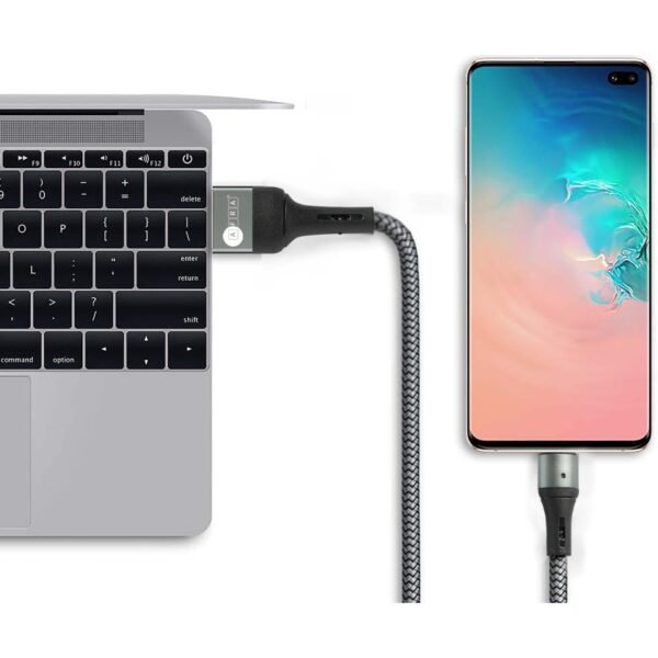 AFRA USB Charging Cable, 2.4A, Nylon-Braided Jacket, With Data Transmission, USB A to Micro-USB, 1 meter length, Durable, Tangle Free, Auto-Disconnect Function, LED Indicator AF-0003MUSB - Image 6