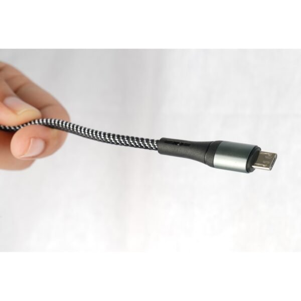 AFRA USB Charging Cable, 2.4A, Nylon-Braided Jacket, With Data Transmission, USB A to Micro-USB, 1 meter length, Durable, Tangle Free, Auto-Disconnect Function, LED Indicator AF-0003MUSB - Image 3