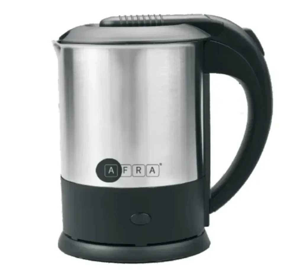 AFRA Portable Electric Kettle AF-1015KTSS – 1.0L, 1500W, Stainless Steel, Overheat Protection