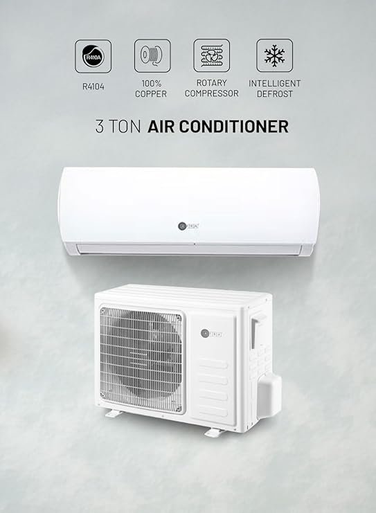 AFRA 3.0 Ton Wall Mount Split Air Conditioner Cooling Only Rotary R410a T3 White, AF-3000ACWT, 5 year compressor warranty.