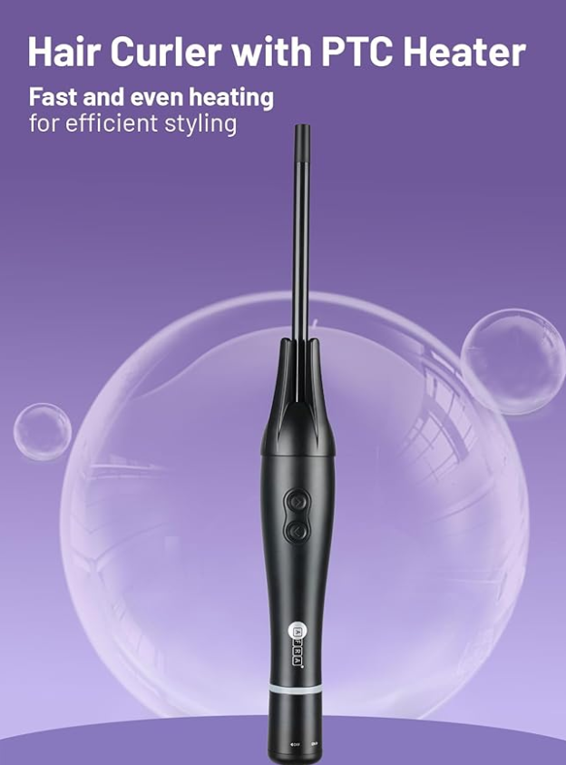 AFRA 25W Automatic Curling Iron – Model AF-0025HBK | Ceramic Coating with Left/Right Directional Control - Image 2