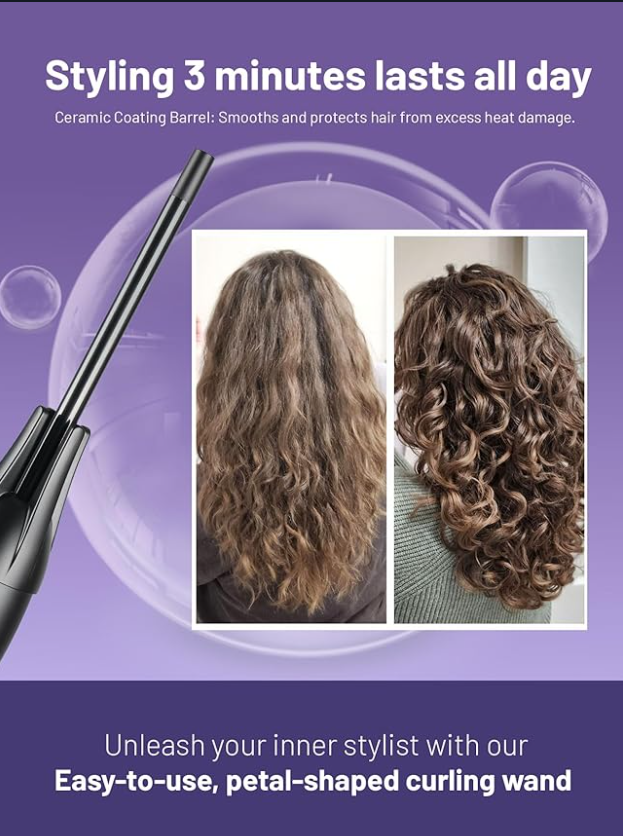 AFRA 25W Automatic Curling Iron – Model AF-0025HBK | Ceramic Coating with Left/Right Directional Control - Image 5