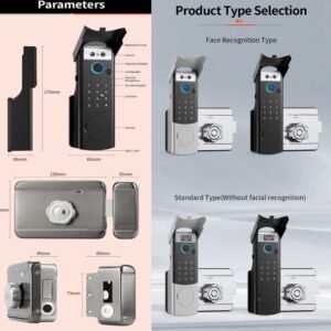 V8 Smart Rim Door Lock Outdoor.