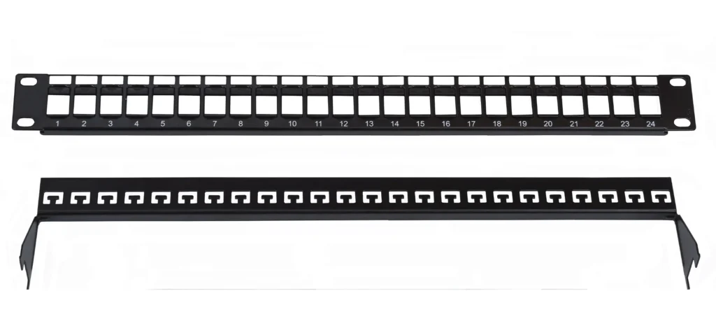 1U 24-PORT KEYSTONE PATCH PANEL