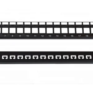 1U 24-PORT KEYSTONE PATCH PANEL