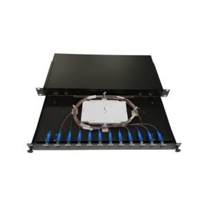 12 PORT LC DUPLEX RACK MOUNT FIBER PATCH PANEL WITH SPLICE TRAY