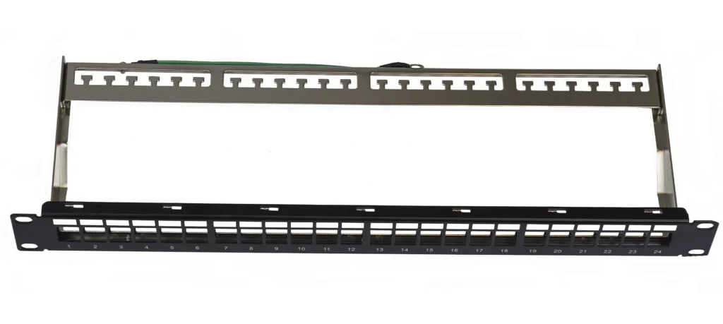 1U 24-PORT SHIELDED UNLOADED PATCH PANEL