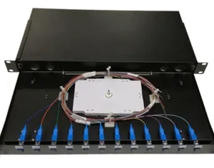 12 PORT LC DUPLEX RACK MOUNT FIBER PATCH PANEL WITH SPLICE TRAY