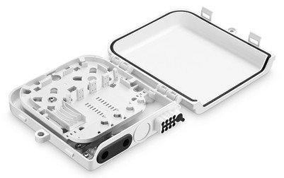 4 PORT INDOOR FIBER OPTIC TERMINATION BOX