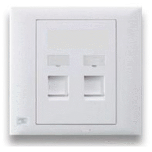 UK SINGLE GANG SHUTTERED FLUSH FACEPLATE