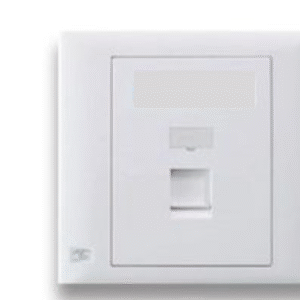 UK DUAL GANG SHUTTERED FLUSH FACEPLATE