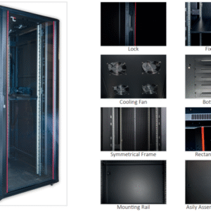 27U 19" OPEN RACK FRAME WITH PANELS 800X800MM