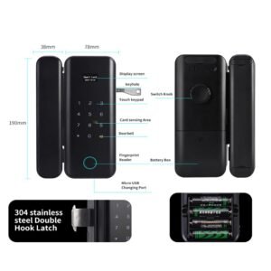 F926 Glass Sliding Door Smart Lock.