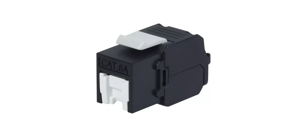 CAT 6 UTP 180-DEGREE TOOLLESS KEYSTONE JACK