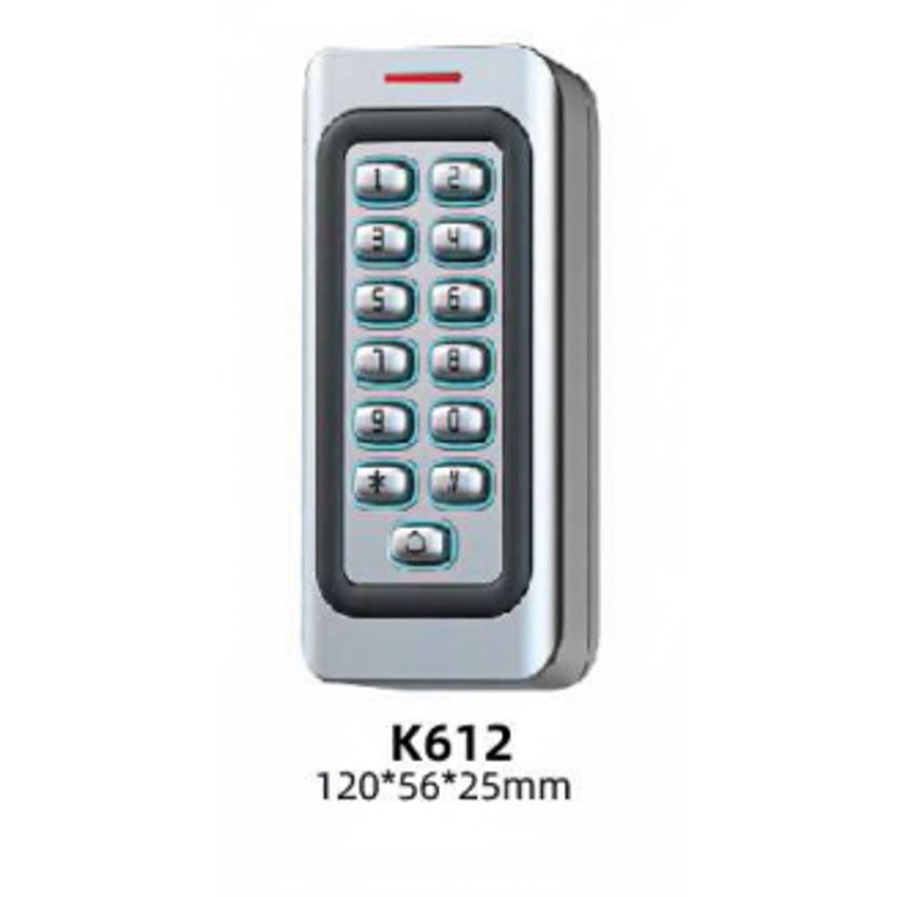 K612 Ice-Blue Luminous Keyboards Metal Access Control.
