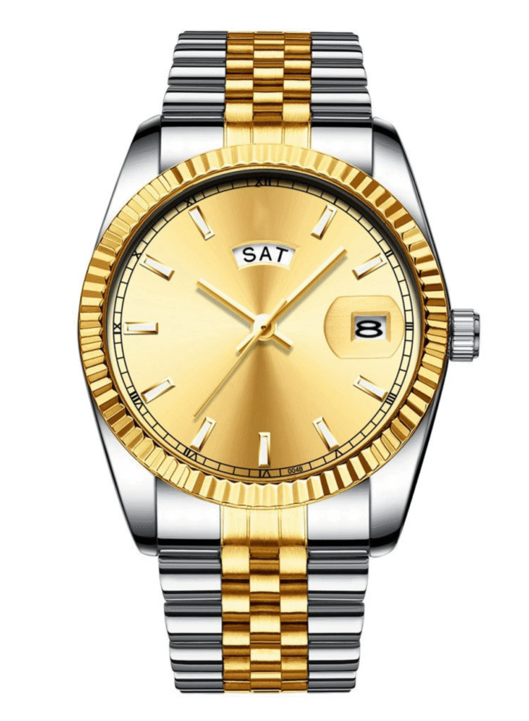 AFRA AF-004BG Men’s Quartz Wrist Watch | Stainless Steel Strap