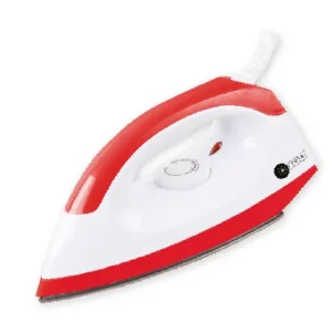 AFRA 1000W Dry Iron – Non-Stick Soleplate, Adjustable Temperature Control, White/Red