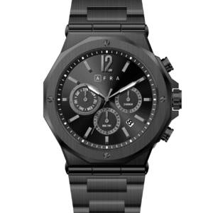 AFRA Men’s Stainless Steel Watch – Model AF-43014B | JP25 Edition, Brass Dial, 10 ATM Waterproof