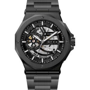 AFRA Men’s Stainless Steel Watch – Model AF-43015G | 2189 Edition, Brass Dial, 10 ATM Waterproof
