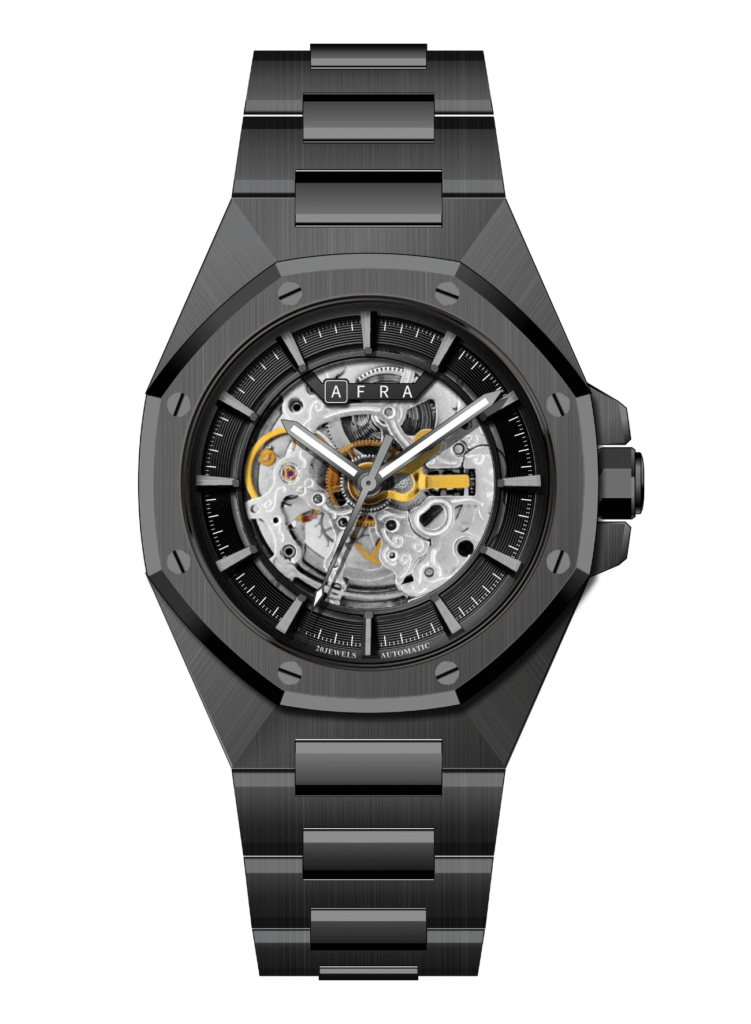 AFRA Men’s Stainless Steel Watch – Model AF-43049B | 2189 Edition, Brass Dial, 10 ATM Waterproof