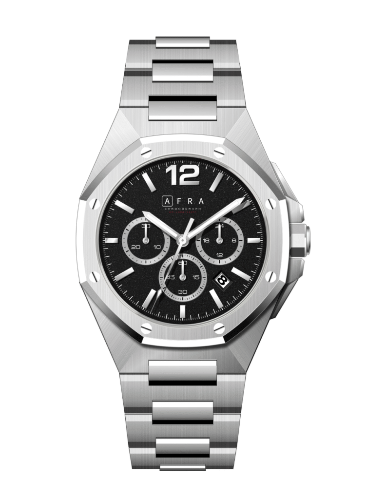 AFRA Men’s Stainless Steel Watch – Model AF-43050S | JS25 Edition, Brass Dial, 10 ATM Waterproof