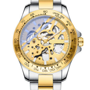 AFRA Men’s Stainless Steel Wrist Watch – AF-88081GW, Mechanical Movement, Alloy Zinc Case