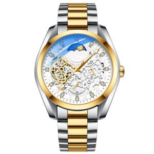 AFRA AF-8811GW Men’s Mechanical Wrist Watch – Stainless Steel Design