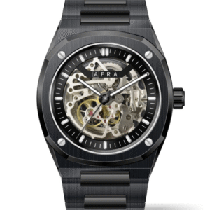 AFRA Men’s Stainless Steel Watch – Model AF-91093B | Seagull 2809, Brass Dial, 10 ATM Waterproof