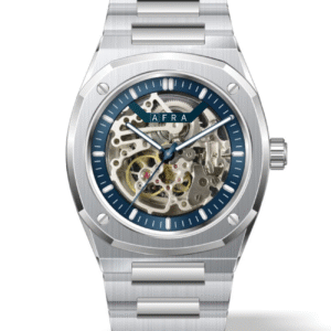 AFRA Men’s Stainless Steel Watch – Model AF-91093S | Seagull 2809 Movement, Brass Dial, 10 ATM